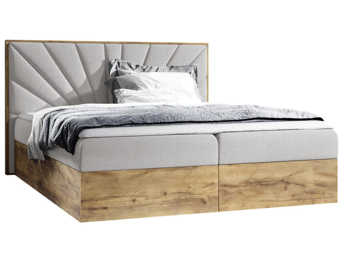 Boxspringbett Eiche Wotan 120×200 cm – 200×200 cm VENETO