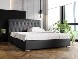 Miniatura 1 - Grafitové postel moderní s przeszyciami a boxem na lůžkoviny