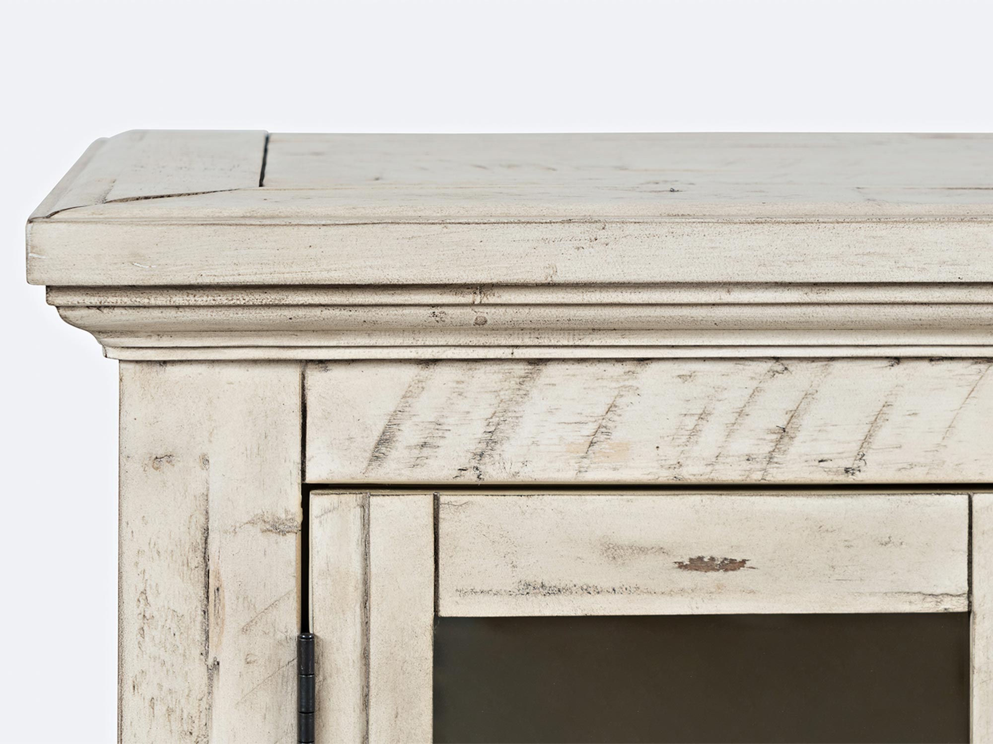 Dekoracyjne frezy w drewnianym blacie w stylu klasycznym kolor kremowy