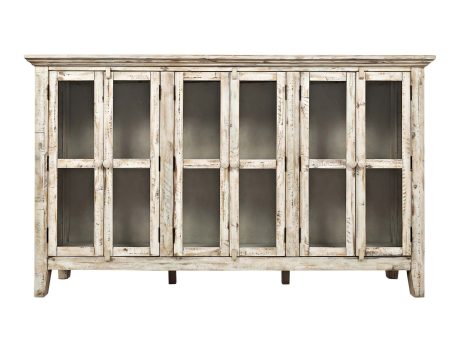 Komoda w Kolorze Kości Słoniowej z Przeszklonymi Drzwiami – Avola