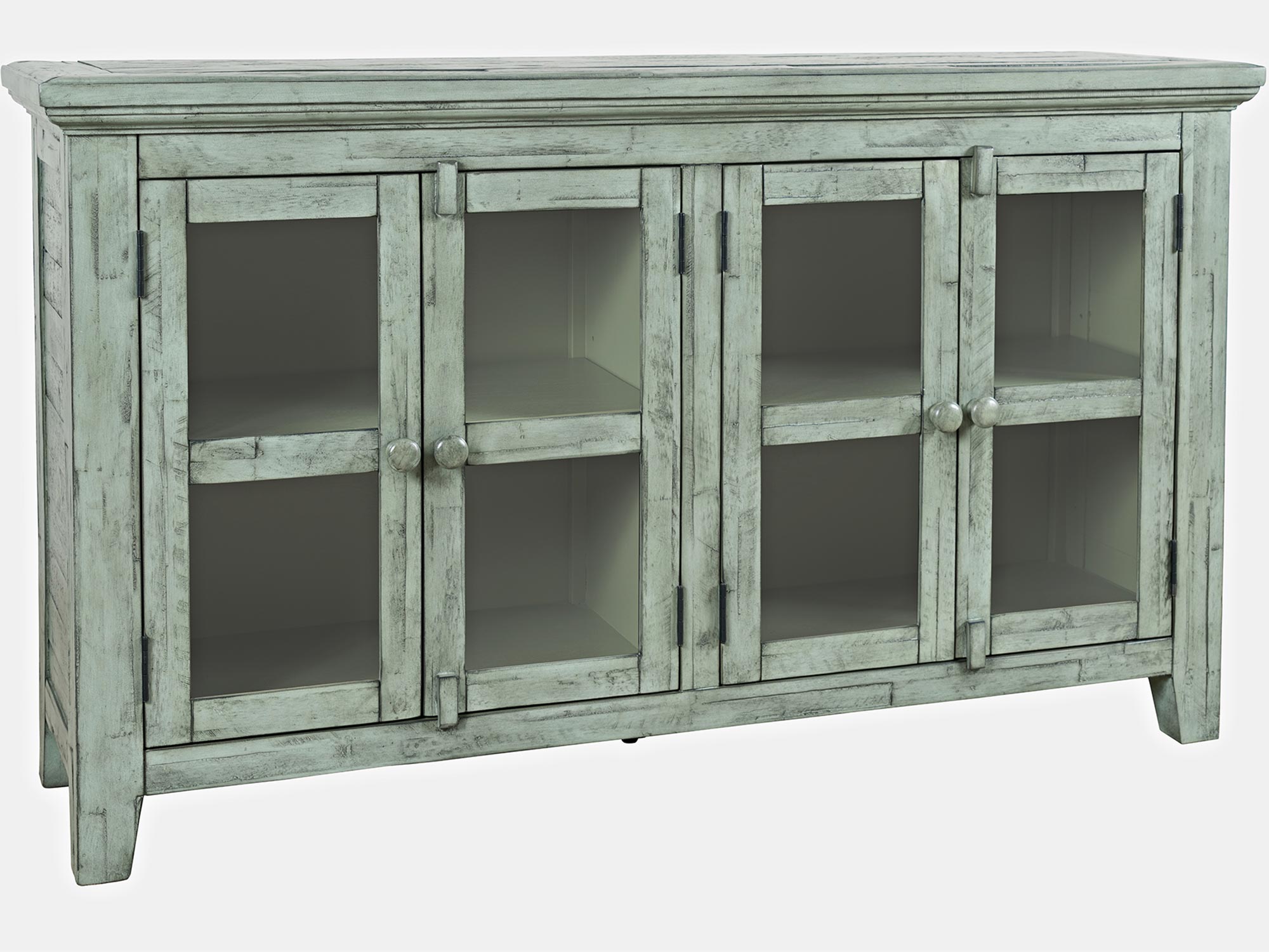 Komoda vintage do ponadczasowych jadalni w kolorze turkusowym