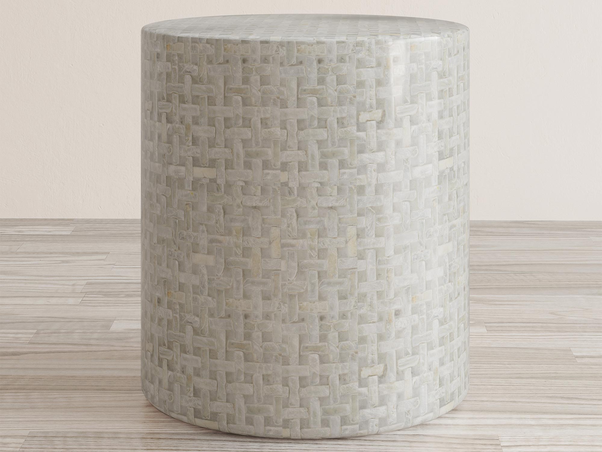 Stolik we wzorze muszli morskiej