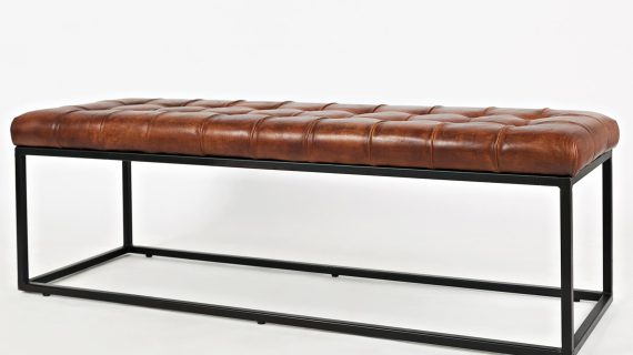 Miniaturka 1 - Ławka z metalowymi nogami z tapicerowanym siedziskiem