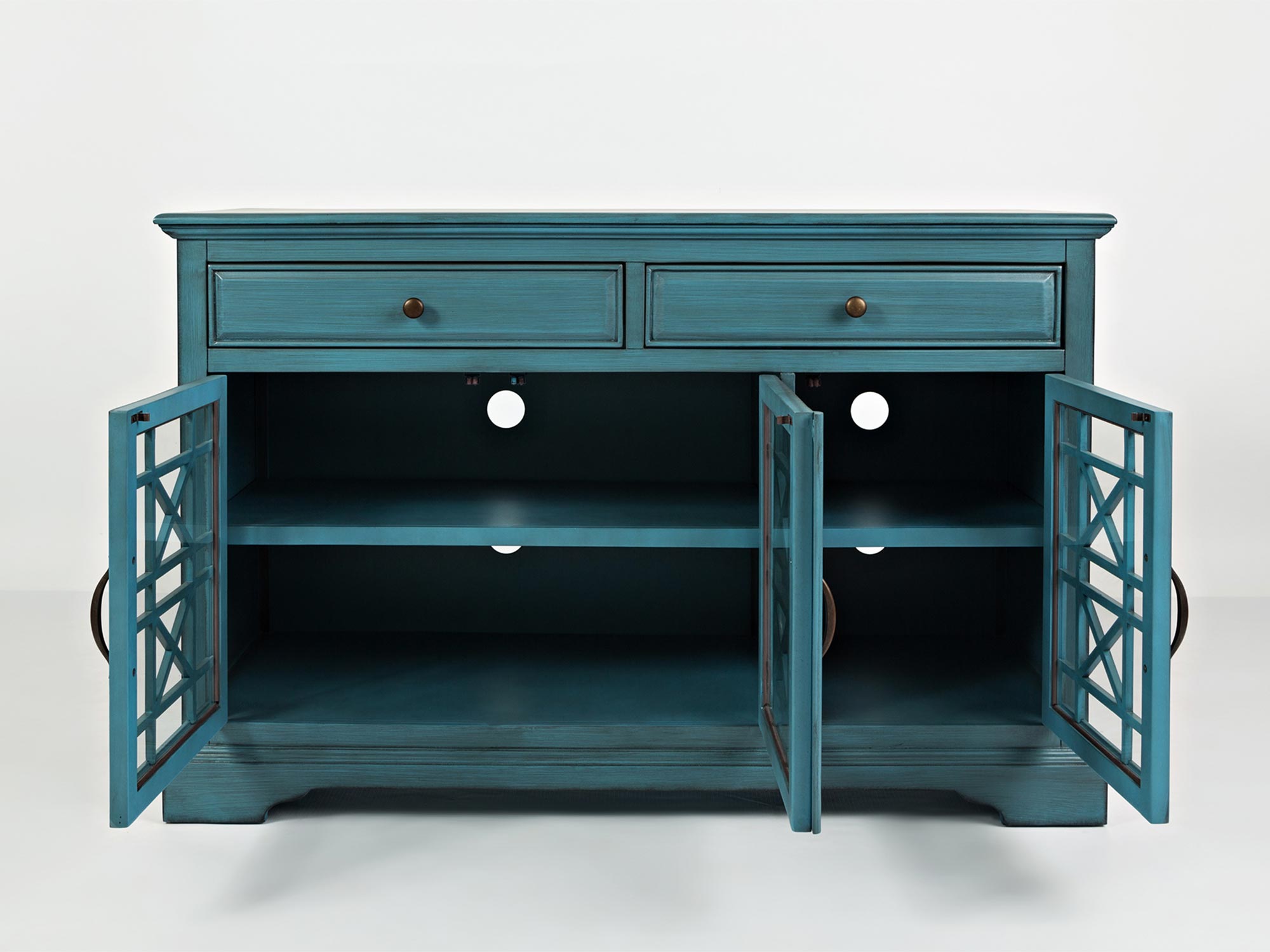 Niebieska komoda z szufladami