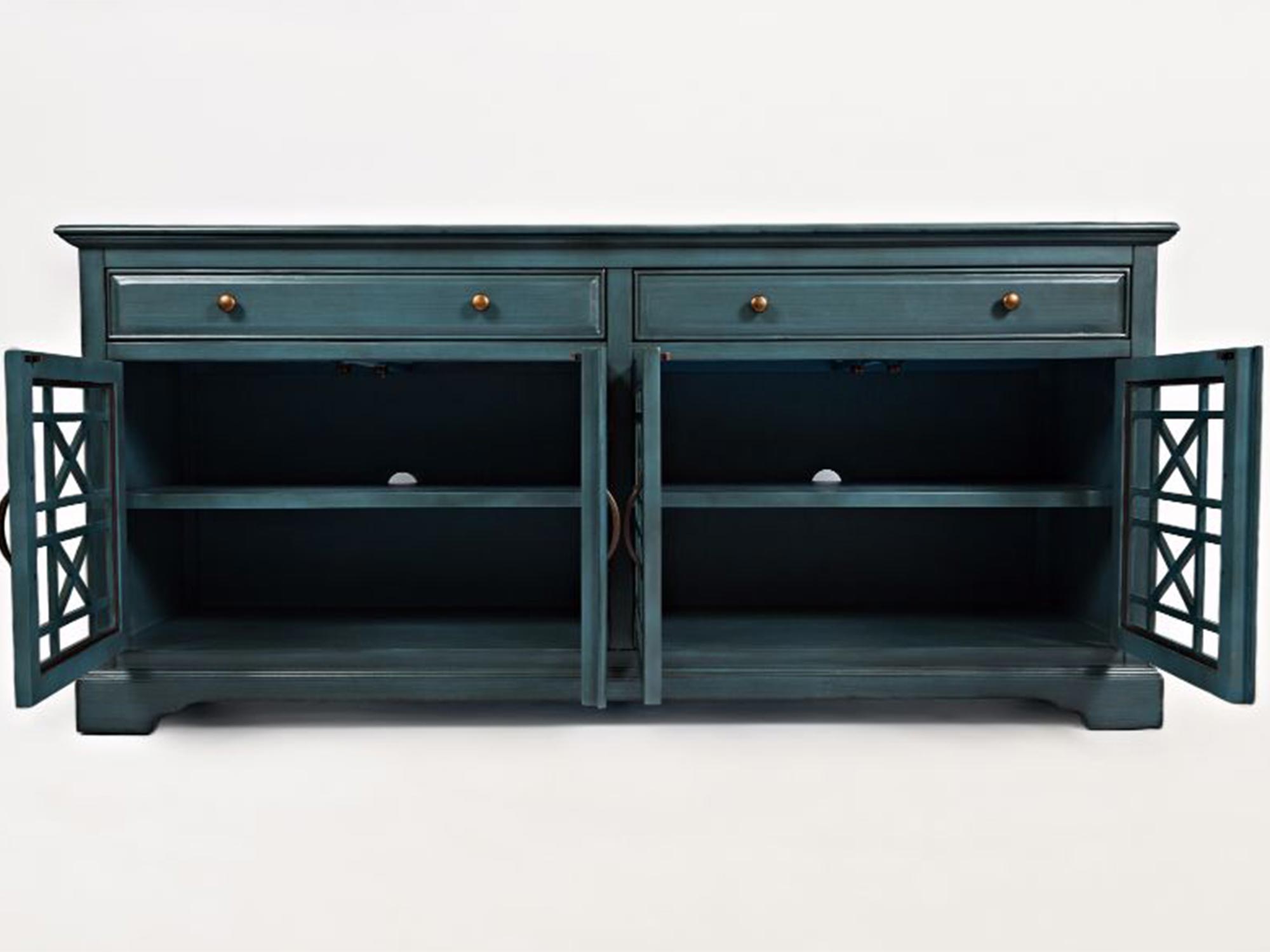 Komoda ciemnoniebieska z subtelnymi przetarciami