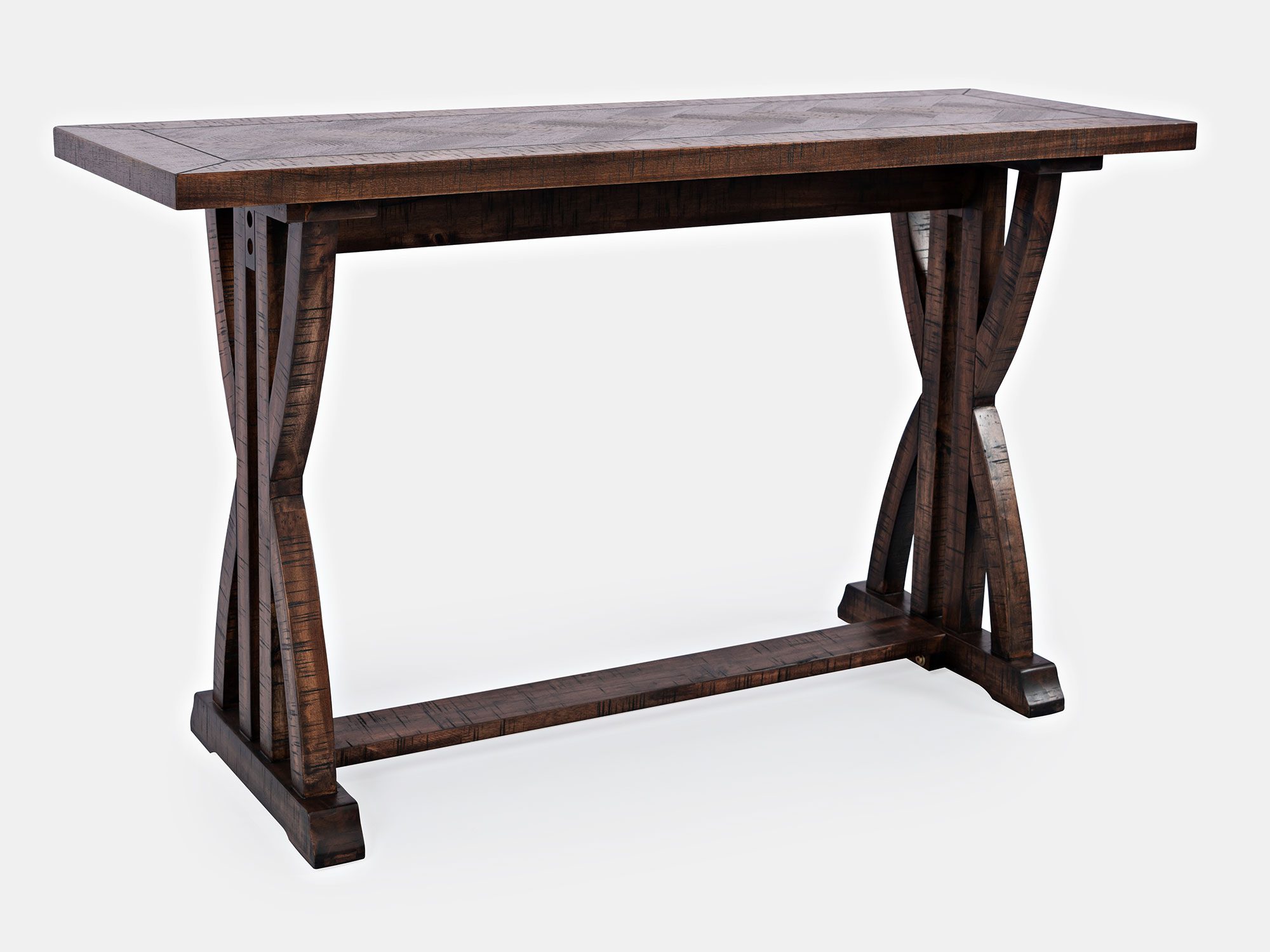 Stół z masywnym blatem w stylu rustykalnym do jadalni