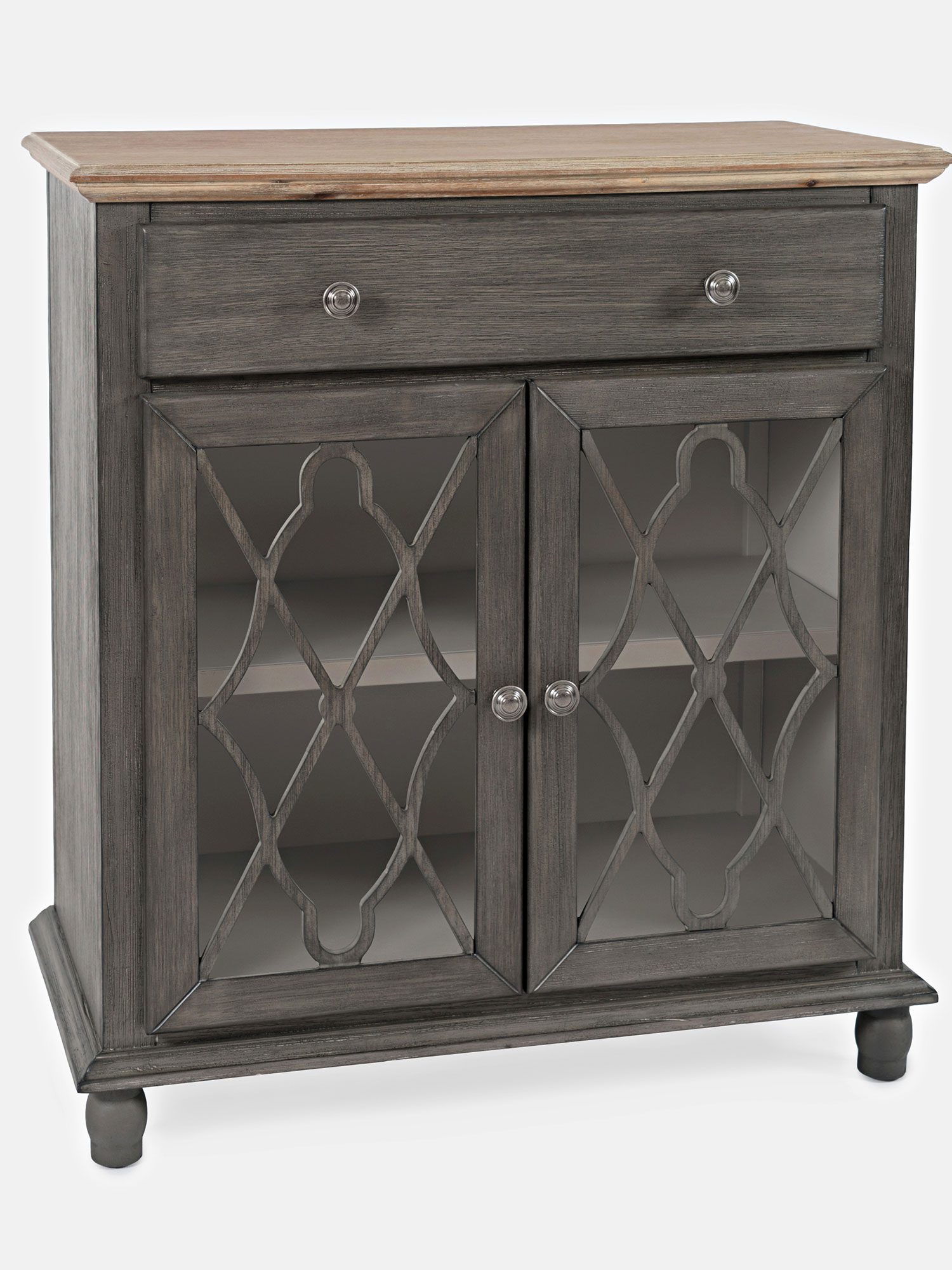 Stylowa komoda z przeszklonymi frontami