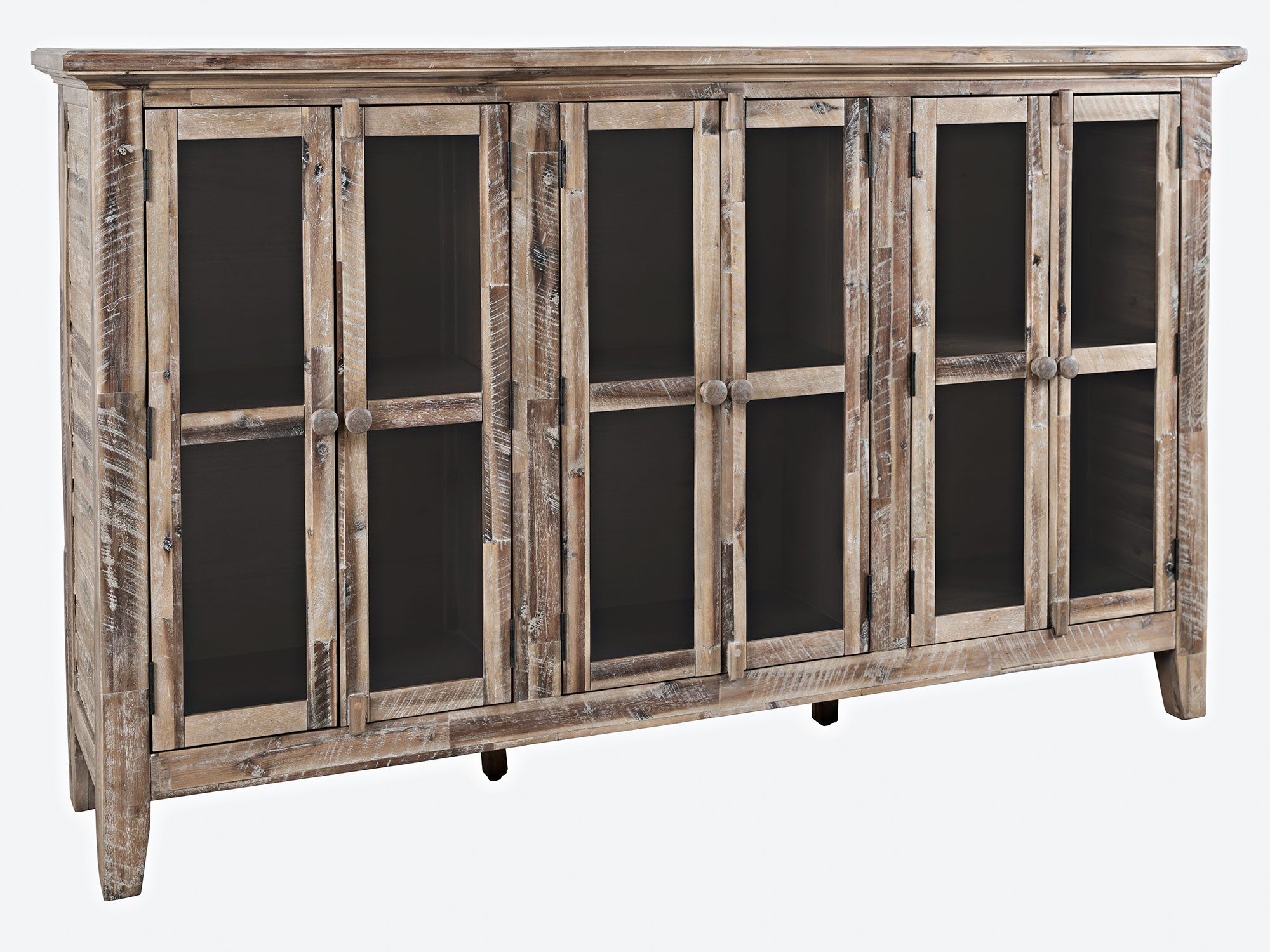 Detal białego frontu z jodełką do nowoczesnych mebli