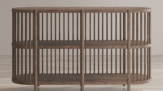 Miniaturka 2 - Stylowy regał z naturalnego drewna w rustykalnym stylu