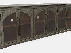 Miniatura 3 - Moderní vitrína s prosklenými dveřmi a kovovými úchyty