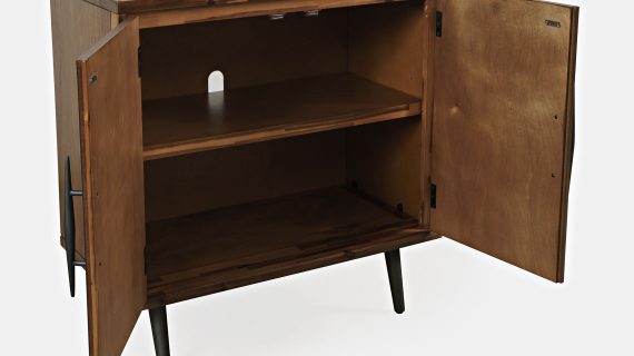 Miniaturka 2 - Komoda w stylu loft z otwartymi półkami i metalowymi nóżkami