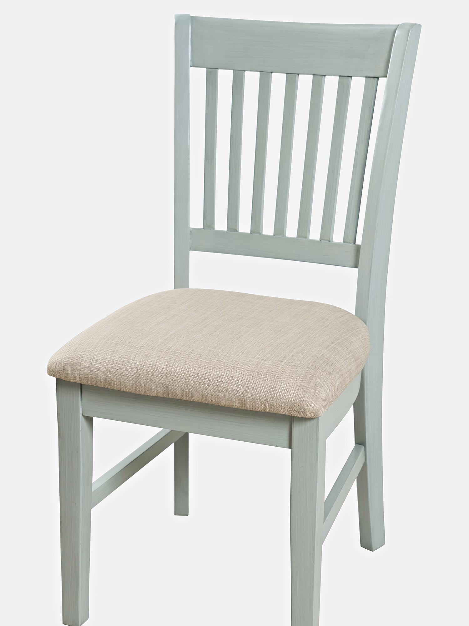 Klasyczne krzesło z drewnianym stelażem i tapicerowanym siedziskiem