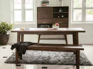 Miniaturka 5 - Drewniany stolik z dekoracyjnymi frontami w stylu industrialnym kolor ciemny brąz
