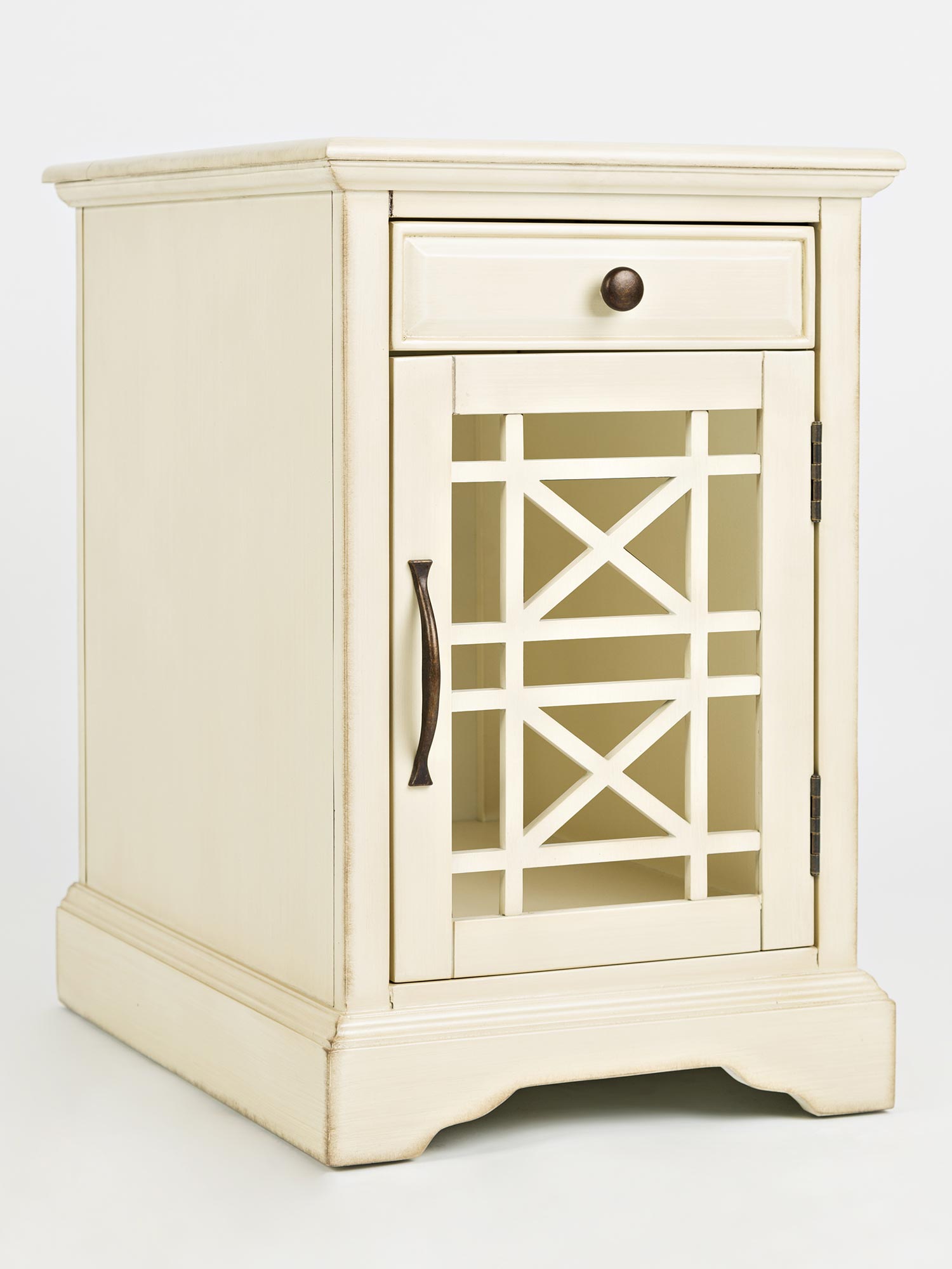 Ponadczasowa szafka nocna w kolorze ecru