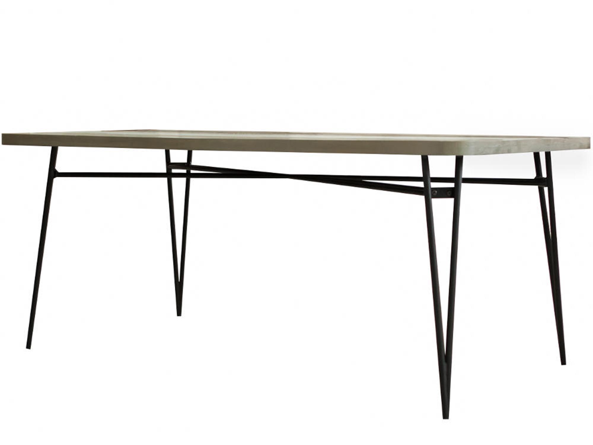 Drewniany stół z metalowymi nogami w stylu industrialnym kolor naturalny