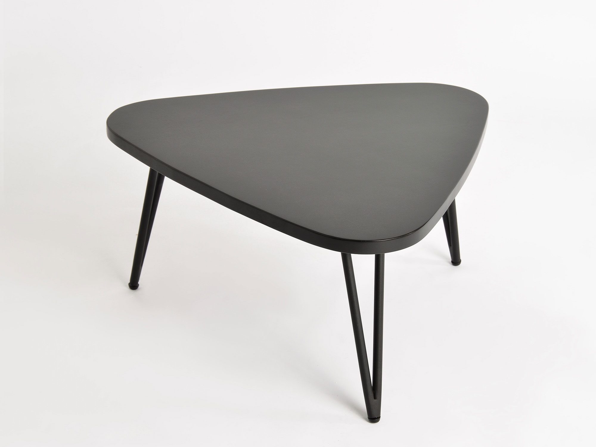 Stolik retro kawowy z blatem imitującym kamień