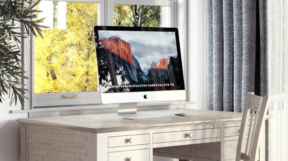 Miniaturka 6 - Drewniane biurko z szufladami w aranżacji biura w stylu prowansalskim