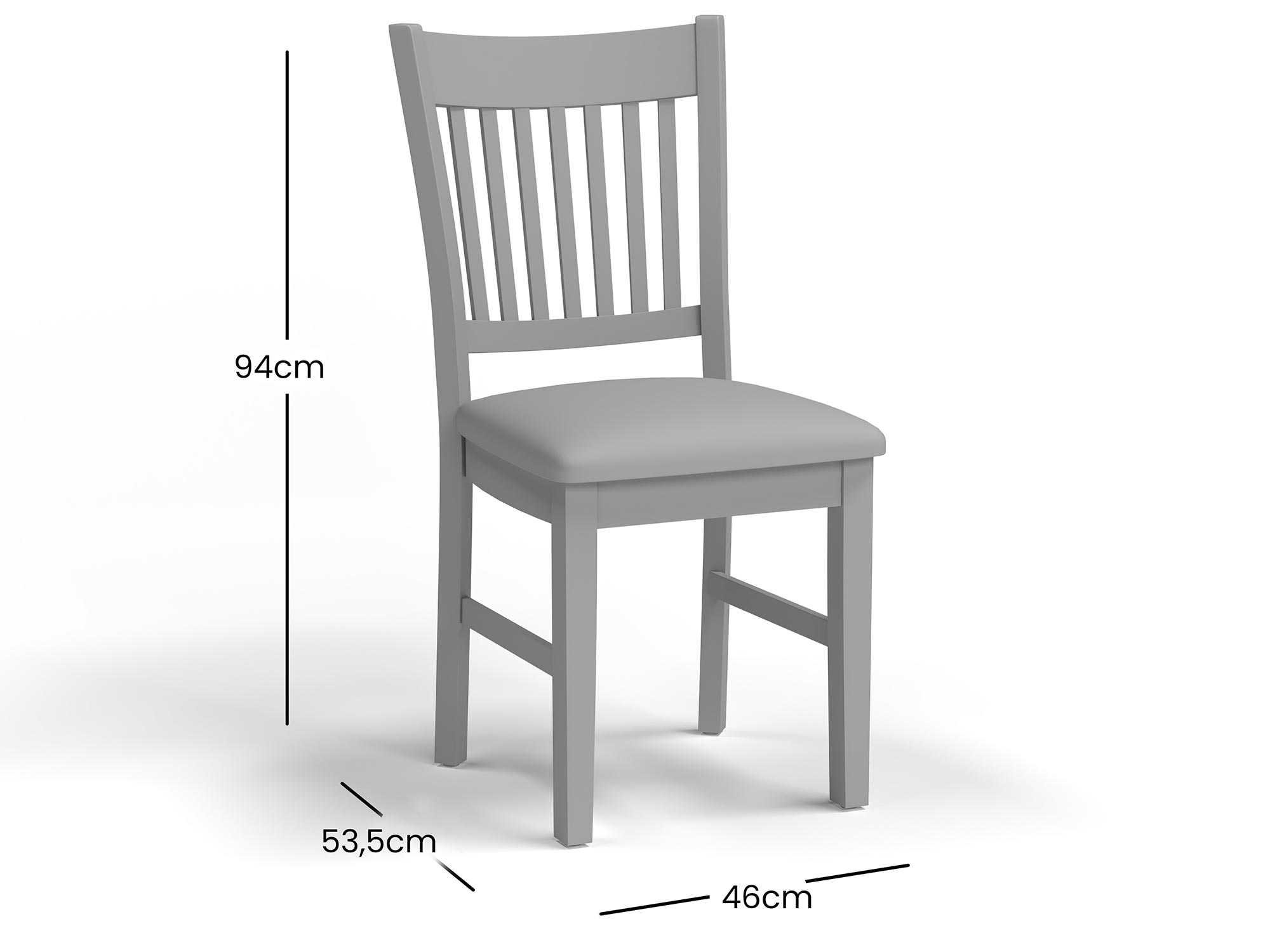 Jasne drewniane krzesło z tapicerowanym siedziskiem w stylu klasycznym