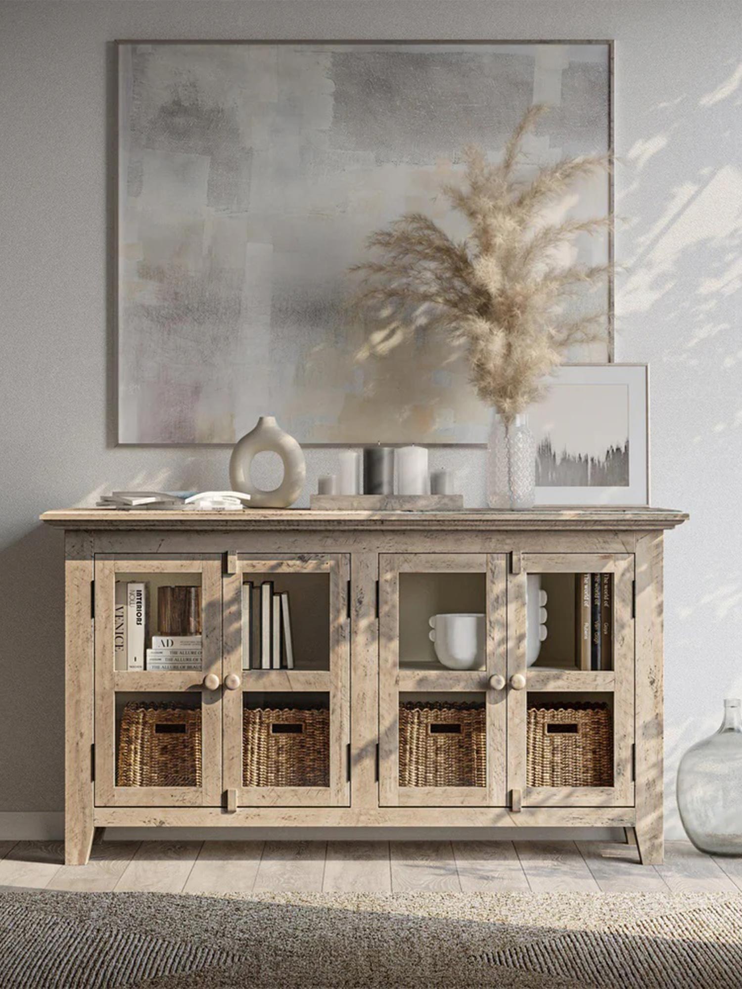 Komoda w rustykalnym salonie