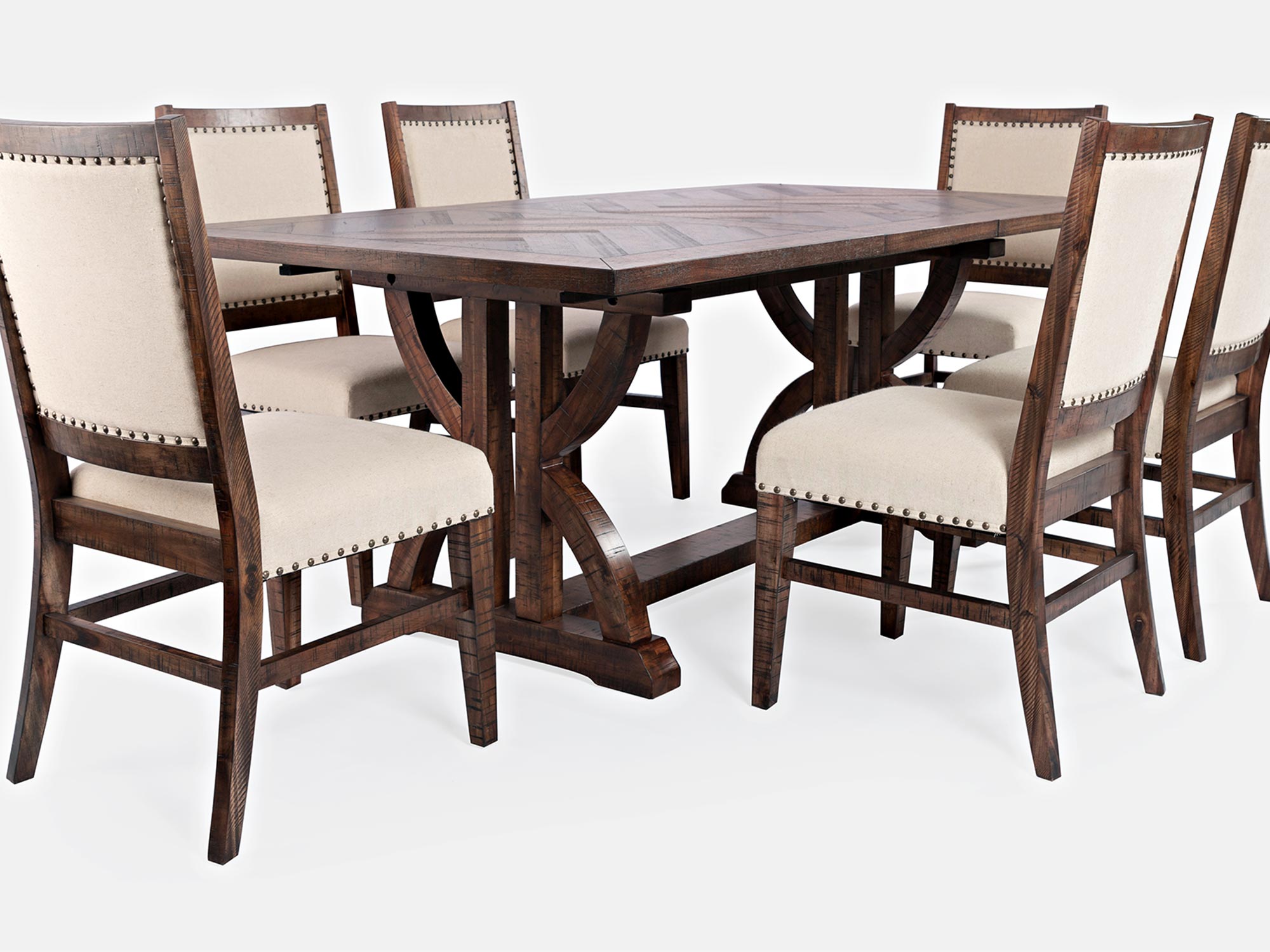 Krzesło tapicerowane z ozdobnymi nitami do jadalni