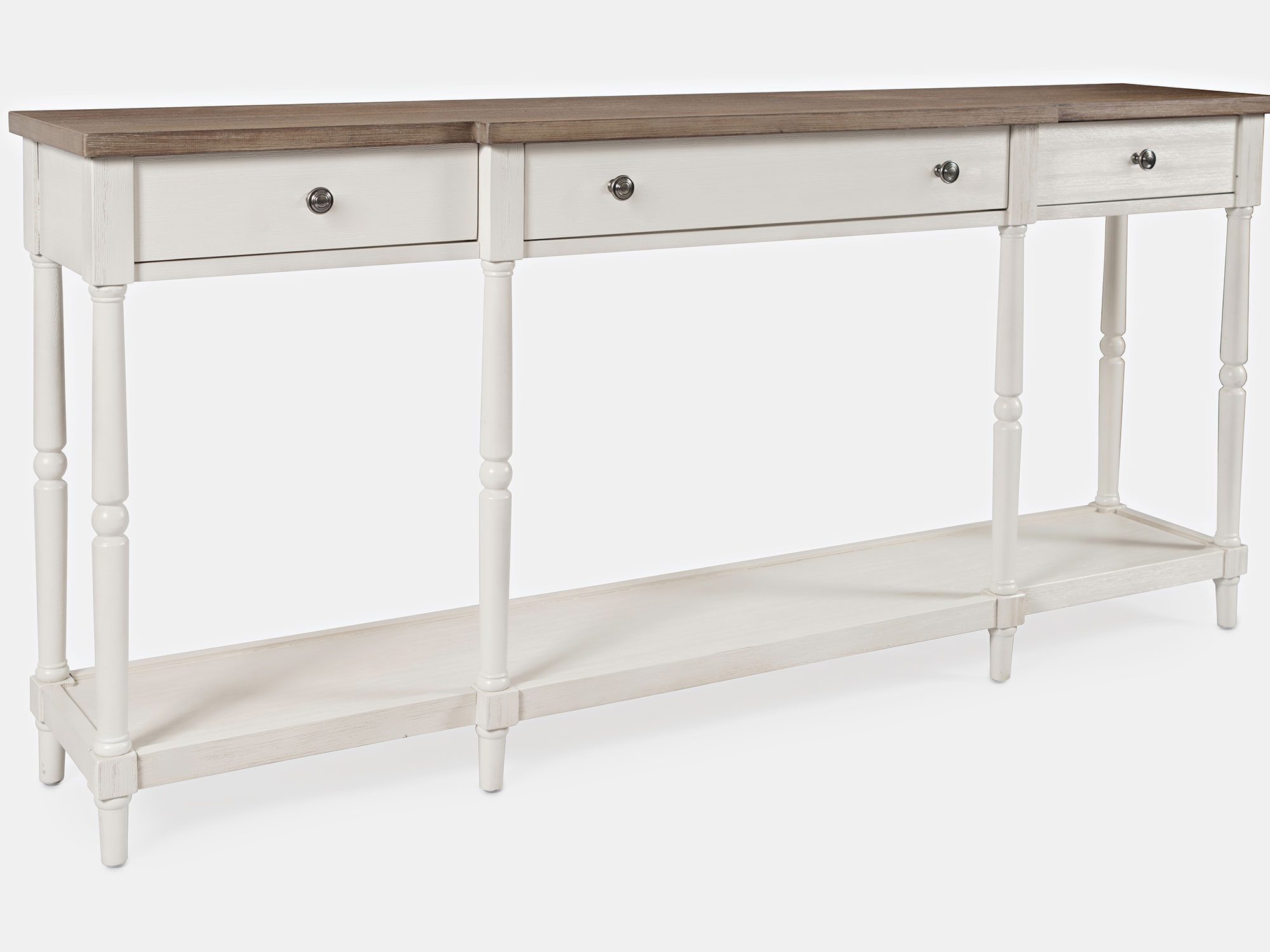 Drewniany stół z dekoracyjnym wzorem na blacie