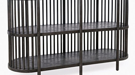 Miniaturka 1 - Industrialny regał do salonu z pionowymi szczebelkami