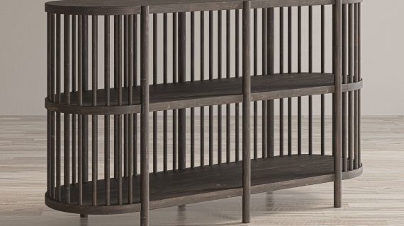 Miniaturka 2 - Stylowy regał z otwartymi półkami w rustykalnym stylu