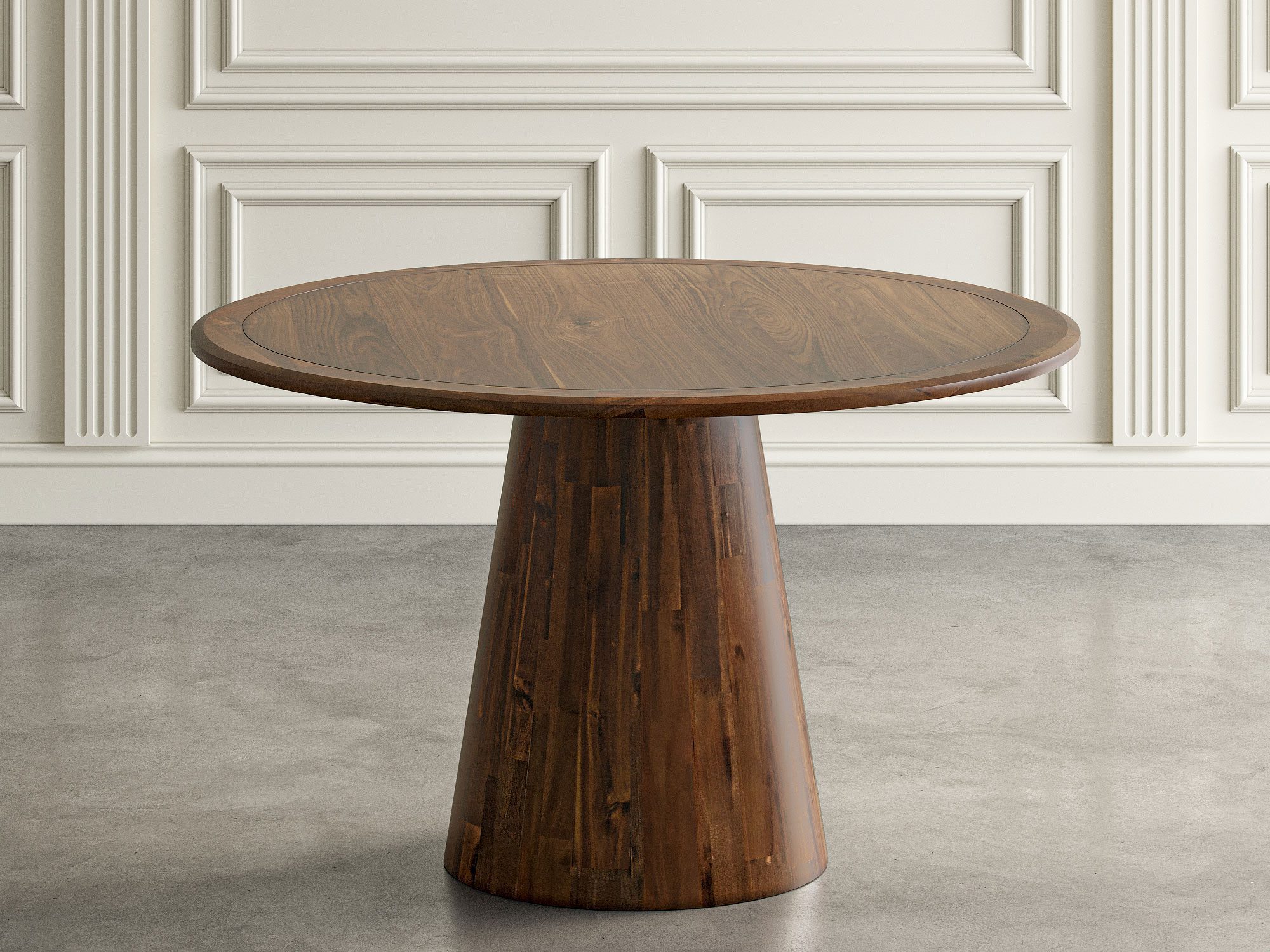 Drewniany okrągły stół