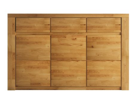 Elegancka komoda do salonu z drewna dębowego