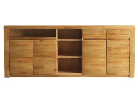 Komoda z drewna dębowego z naturalnym rysunkiem słojów