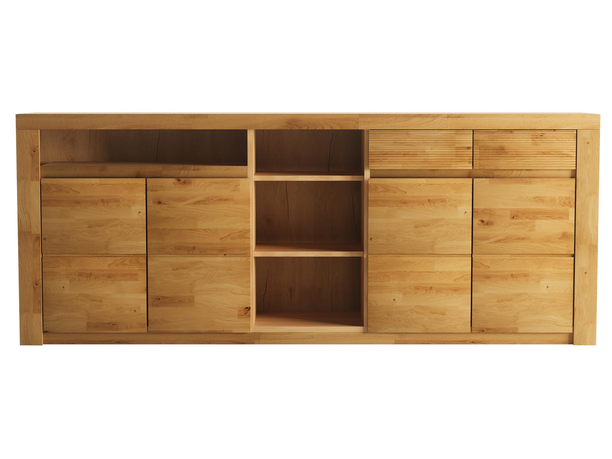 Komoda z drewna dębowego z naturalnym rysunkiem słojów