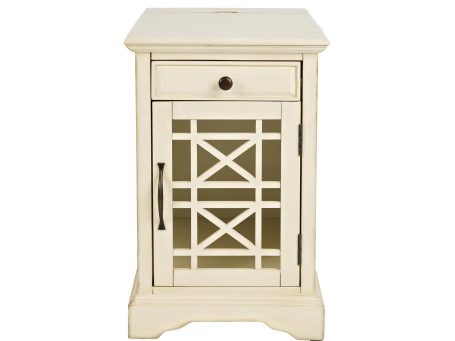 Szafka nocna z przeszklonymi drzwiami