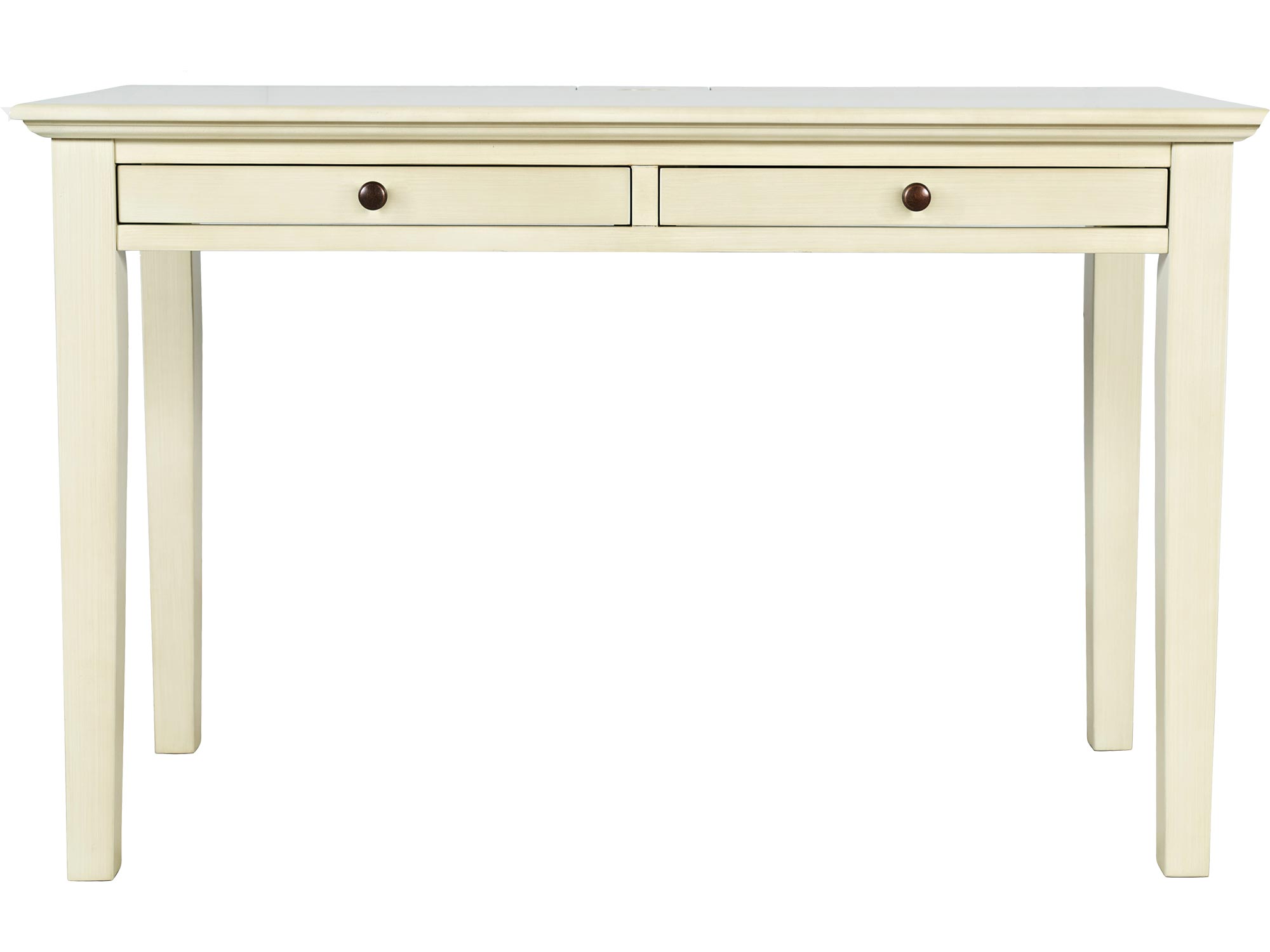 Klasyczne biurko w stylu rustykalnym z drewnianym blatem