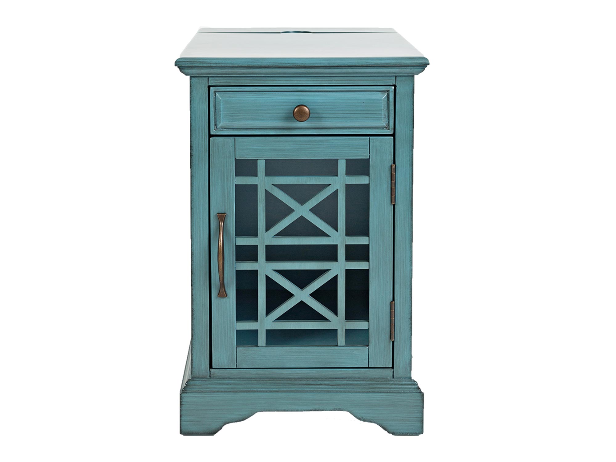 Drewniana witryna z przeszklonymi frontami w stylu klasycznym kolor ciemnoszary