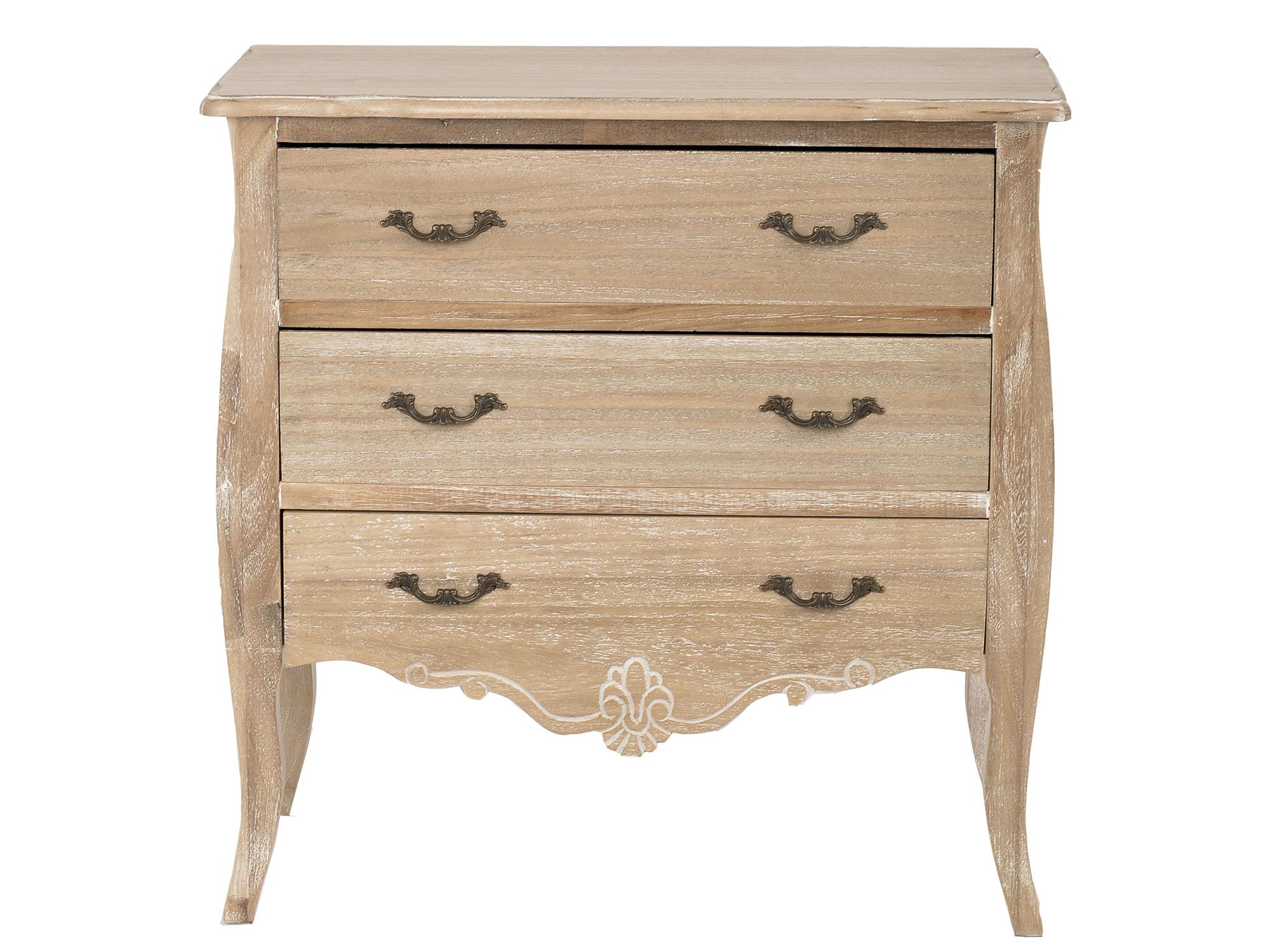 Elegancka komoda prowansalska z drewna paulowni