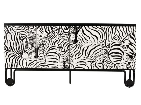 Szafka z wzorem zebry w aranżacji modern-glamour do salonu