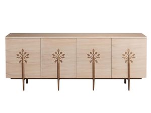Miniatúra 3 - Komoda zo svetlého dreva s elegantným listovým zdobením na čelách