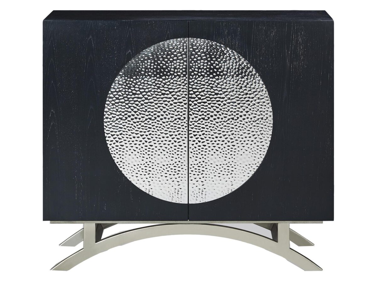 Černá designová komoda s parametrickým vzorem Eleganza