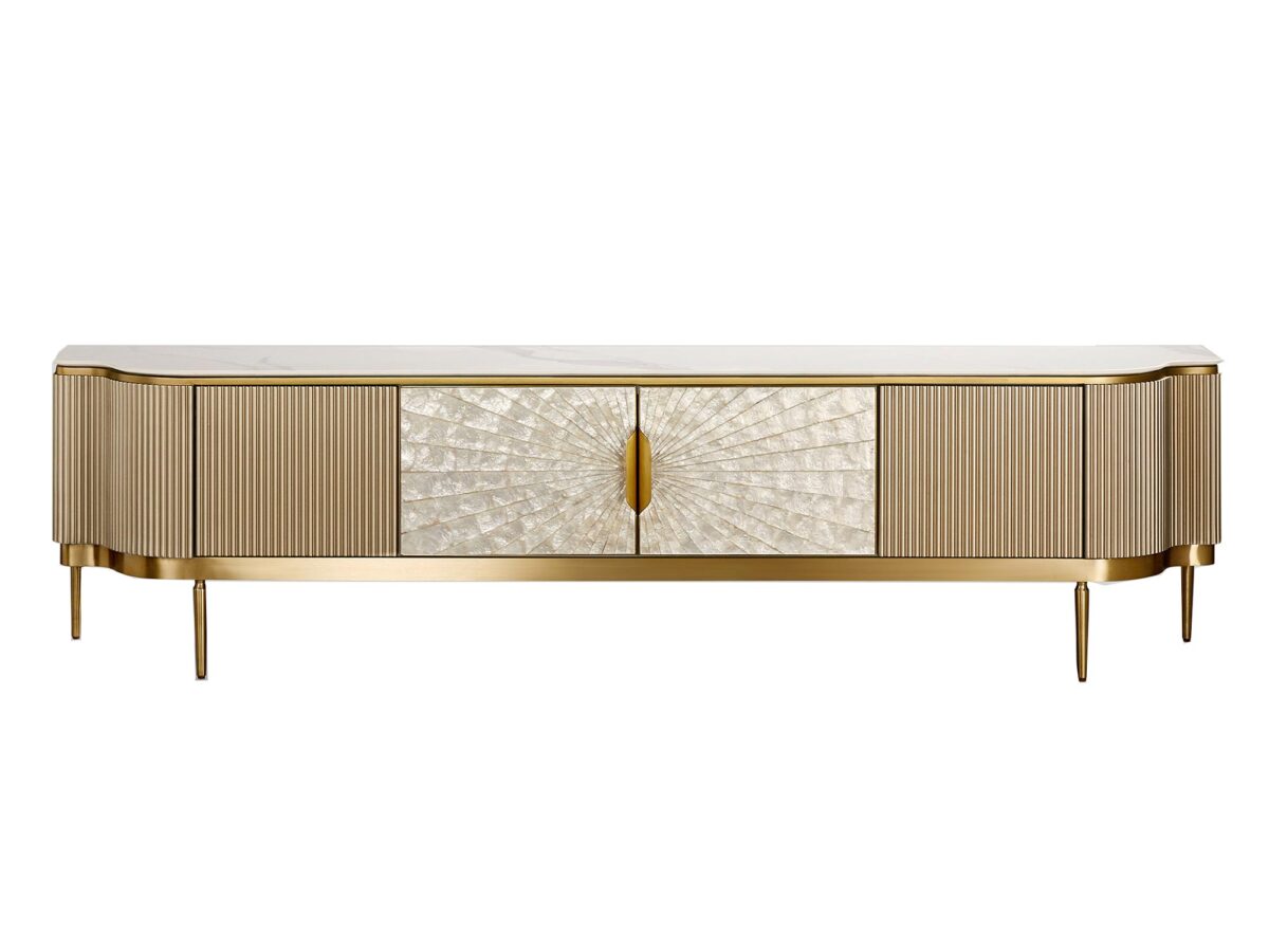 Moderne TV-Kommode 200 cm mit Marmorplatte ELEGANZA