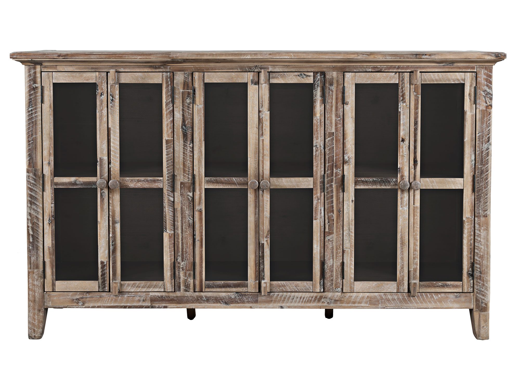 Przeszklona witryna z drewnianym frontem do eleganckich wnętrz