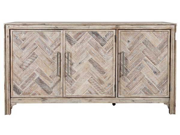 Komoda s dřevěnými dveřmi ve stylu vintage do obývacího pokoje