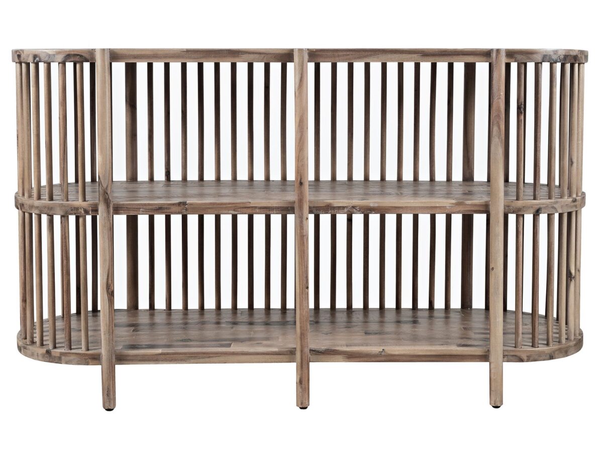 Boho-Kommode Akazienholz Lamellen Avola