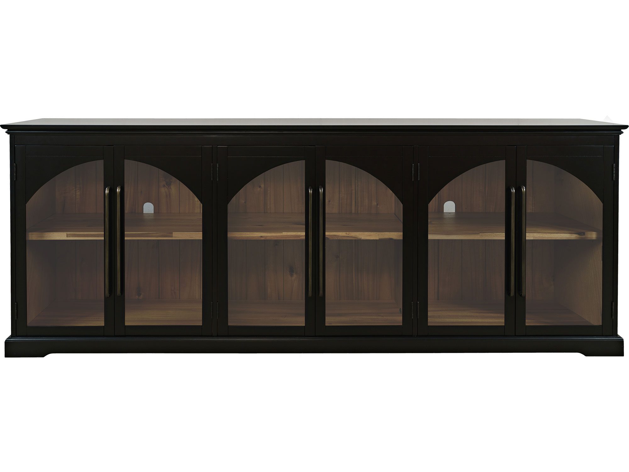 Stylowa witryna z przeszklonymi drzwiami do eleganckiego salonu