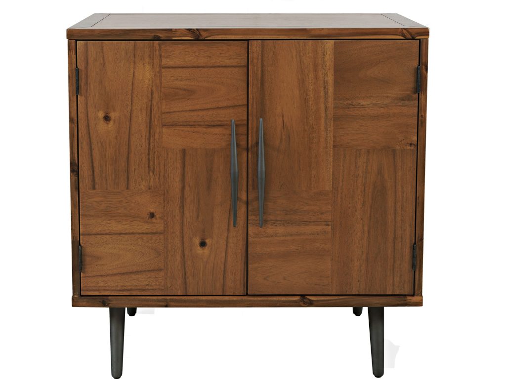 Komoda w Stylu Mid-Century Modern Cedrowa z Intarsjowanymi Frontami – Avola