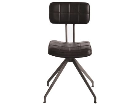 Nowoczesne krzesło do biura z metalową podstawą i tapicerowanym oparciem