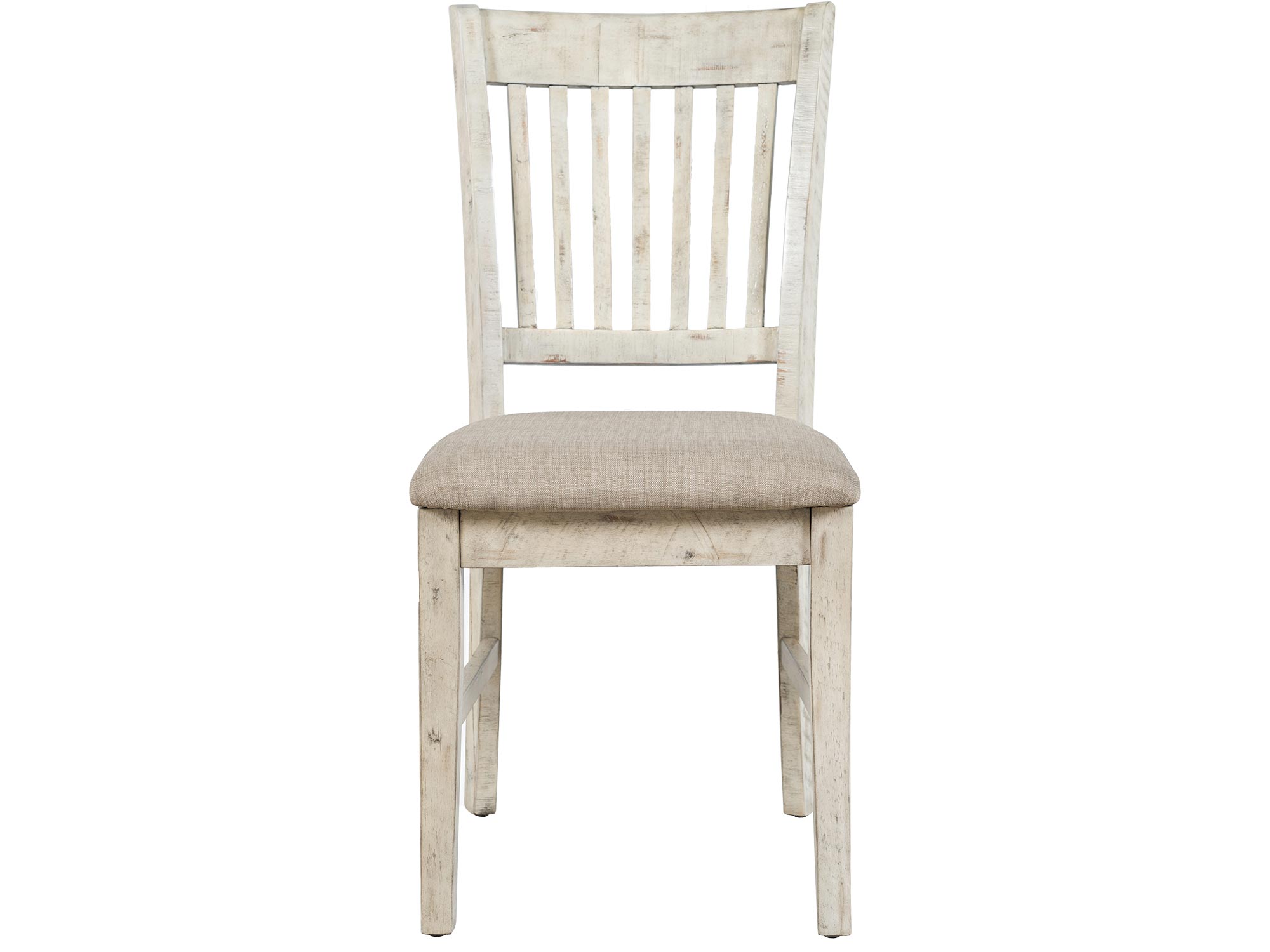 Wysokie krzesło drewniane z pionowymi szczebelkami kolor kremowy