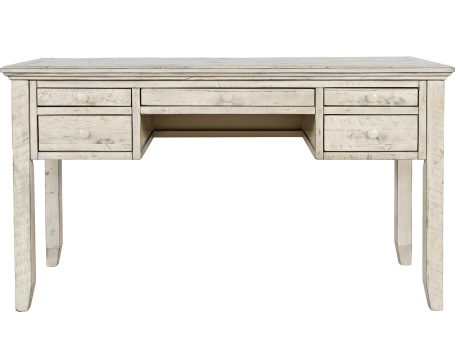 Rustykalne biurko w kolorze kremowym