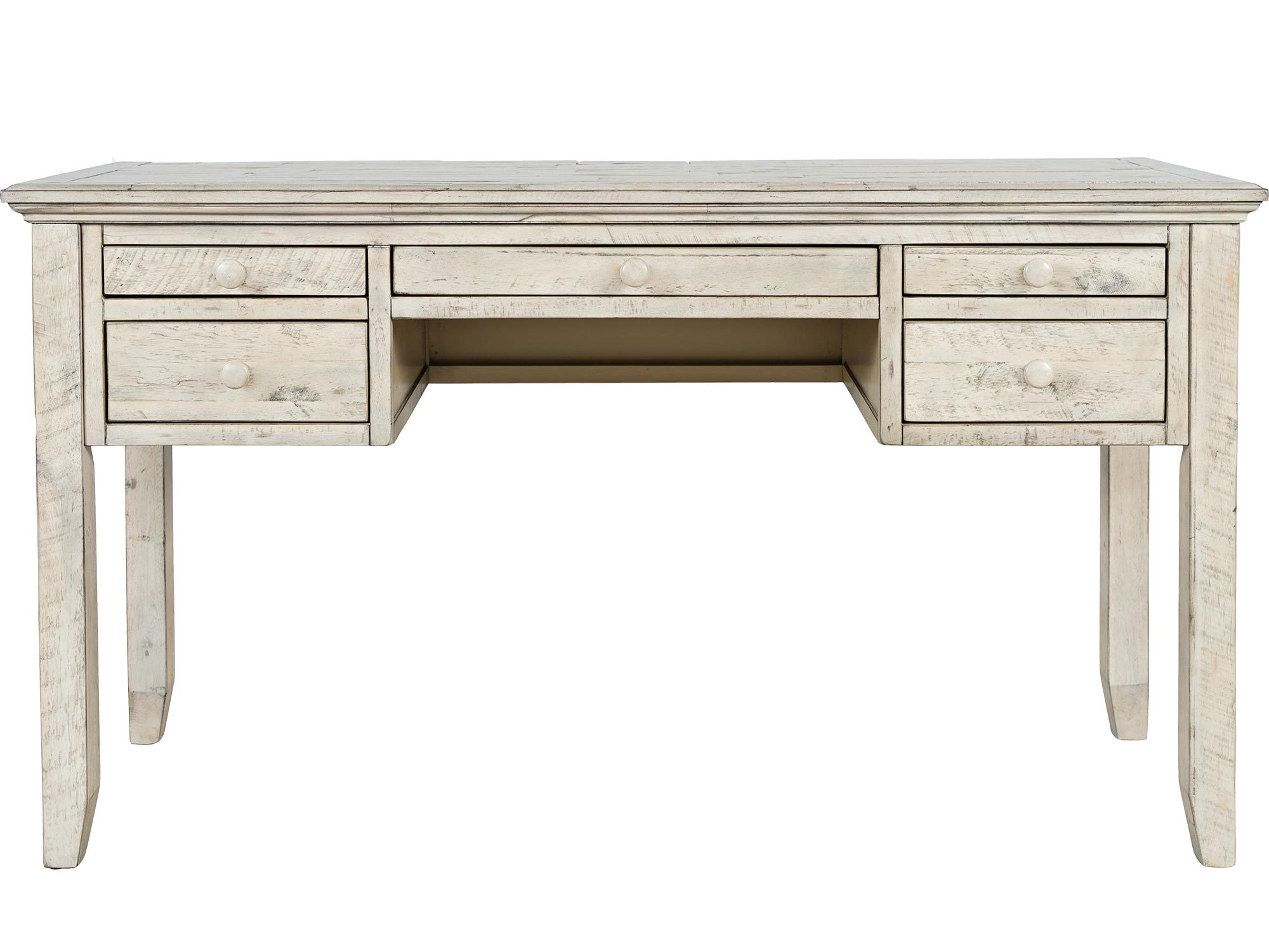 Rustykalne biurko w kolorze kremowym