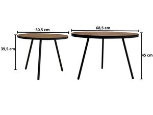 Miniaturka 4 - Wymiary dwóch okrągłych stolików – 50,5 cm i 40,5 cm