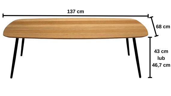 Miniaturka 2 - Stolik Drewniany Geometryczny z Masą Formy – Linaro 05
